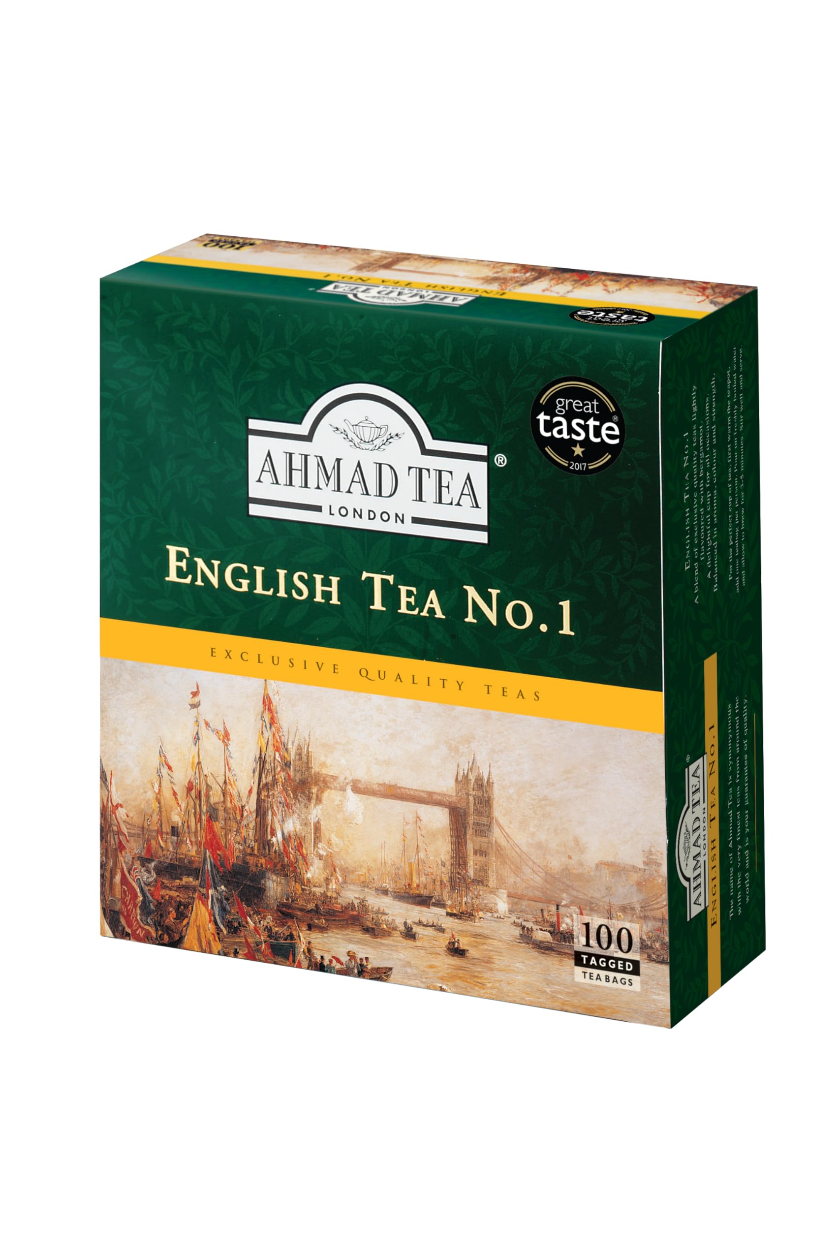 AHMAD TEA English No.1 Tagged Teabags, 100 Count (Pack of 1